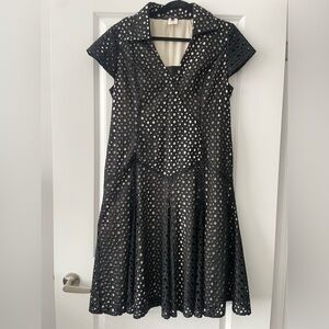 Ross Mayer Size 14 Eyelet Collared Dress